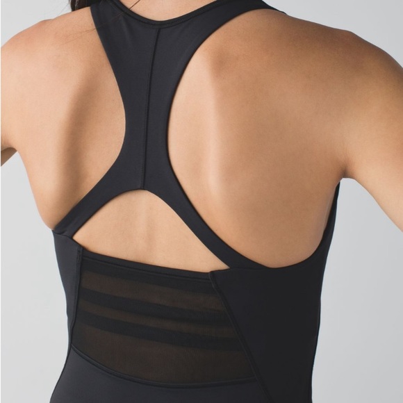 lululemon athletica Mesh With Me Tank Black Size 4 - Picture 2 of 7